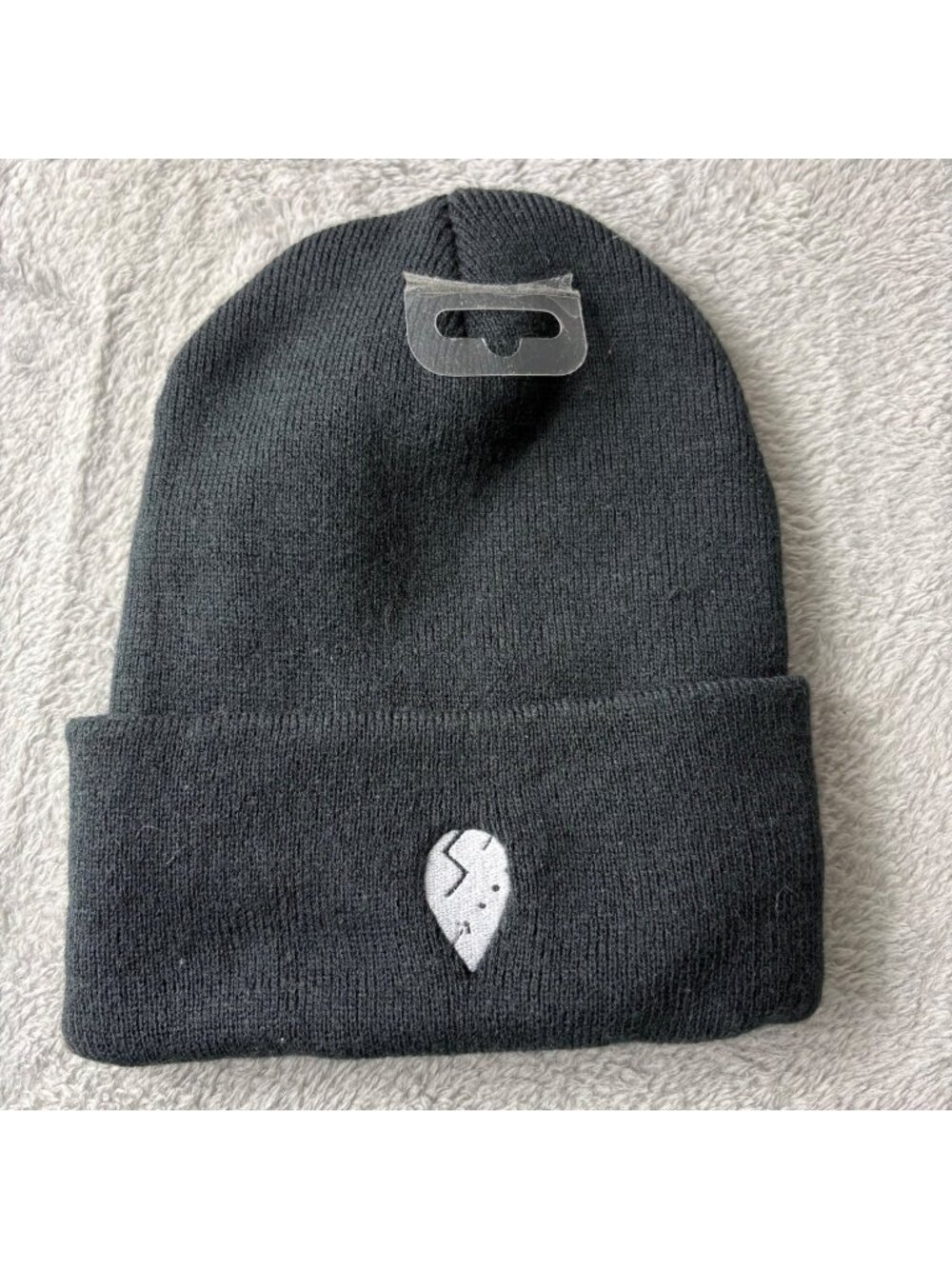 Port & Company Beanie Hat Embroidered Drop ? Black White New